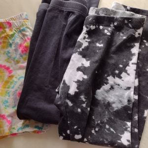 3 items Leggings and bike shorts size 10 girls